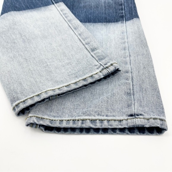 EVIDNT Malibu Blue Dip Dyed Two-Tone Cropped Jeans - Picture 7 of 11